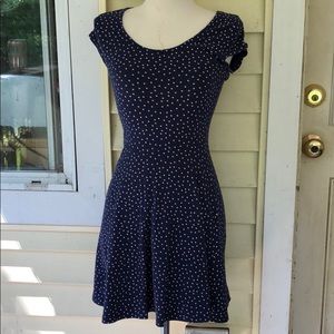 DIVIDED H&M Blue Polka Dot Dress, Size 6